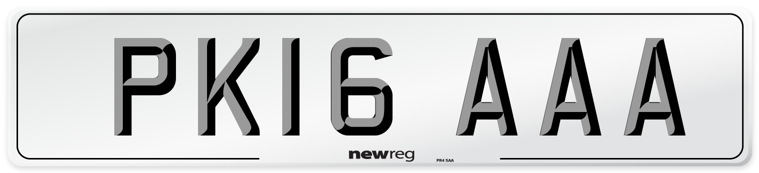 PK16 AAA Number Plate from New Reg